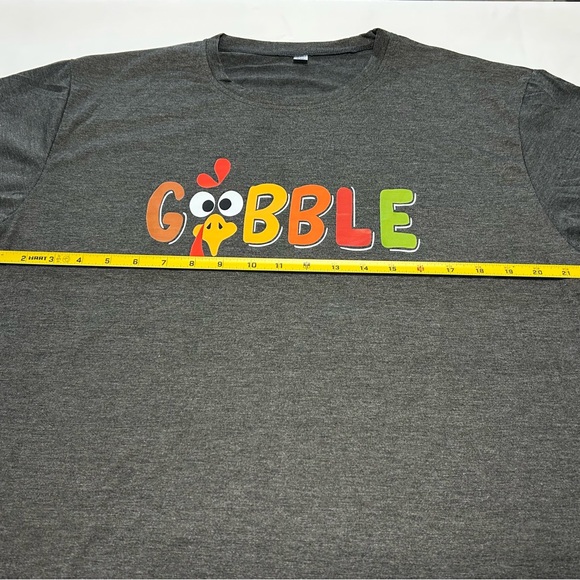 Women’s Gray Thanksgiving Holiday Gobble Graphic Tee size 2X. New without tags - Picture 3 of 9